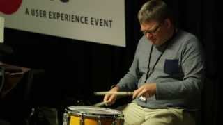 Ted Warren plays snare drum at Fluxible 2013