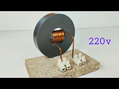 I Make 220volt Free Energy Generator at Home Using Big Magnet and Coper Wire