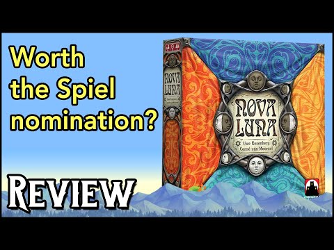 Review & How To Play ➤ Nova Luna【ツ】Tile-Laying Strategy, Uwe Rosenberg, Game of the Year?