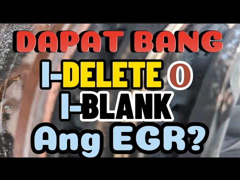 BAWAL BA ANG EGR DELETE AT BLANKING BAKIT GINAGAWA ITO NG KARAMIHAN?