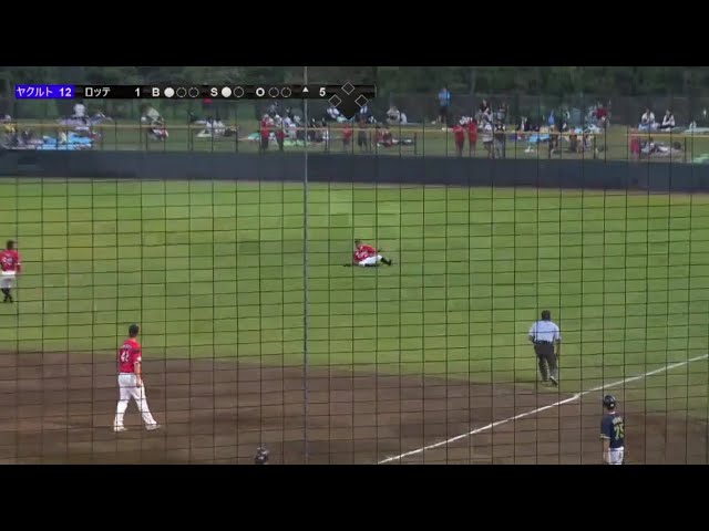 【ファーム】袖ヶ浦のファンに見せた華麗な守備!! マリーンズ・岡田のファインプレー!! 2018/8/18 M-S(ファーム)