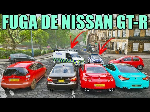 DESTRUIÇÃO POLICIAL - FUGA DE NISSAN GT-R NA CIDADE - FORZA HORIZON 4 - GAMEPLAY