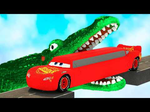 LONG CARS vs CROCODILE in Teardown