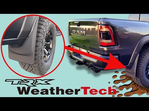 How To Install & Review of WeatherTech Mud Flaps On A Ram TRX (Front & Rear)