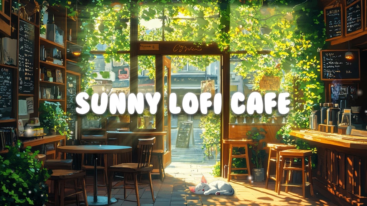 Sunny Lofi Coffee Shop🌞|~ Lofi Coffee ☕ ~ Lofi Hip Hop🎵 ~ Lofi Music🎧 [ Study📖/ Relax🌞/Work ✏️]