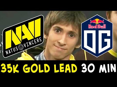 NaVi WTF 35,000 gold lead in 30 min — OG total stomp