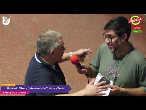 Dr. Mario Silvera (Intendente de Treinta y Tres) - final futbol sala por Mega FM 91.9 Vergara