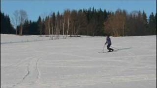 preview picture of video 'Telemark na běžkách - progress 2011'