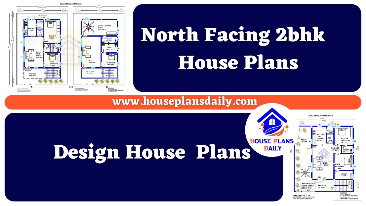 North Facing 2bhk House Plans | Design House Plans