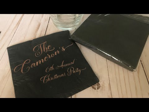 Personalized napkins | Make it with Cricut | Tam's Sweet Life