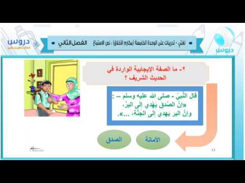 الثالث الابتدائي | الفصل الدراسي الثاني 1438 | لغتي | الوحدة الخامسة - مكارم الأخلاق نص الاستماع