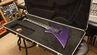 Video thumbnail for Jackson USA Kelly KE2 Metallic Purple 2H Floyd Rose Guitar Up Close Video Review by Essex Recording Studios