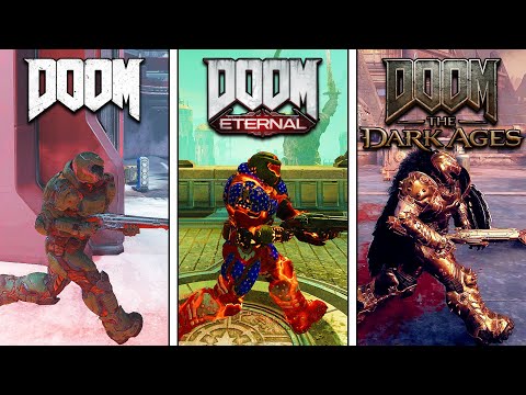 WALKING/RUNNING SPEED COMPARISON | DOOM 2016 vs DOOM ETERNAL vs DOOM: THE DARK AGES