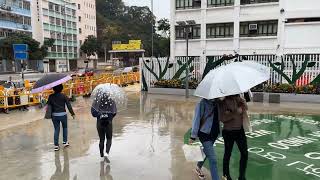 Hong Kong walk/Austin station to TST Ferry pier  Feb.2022