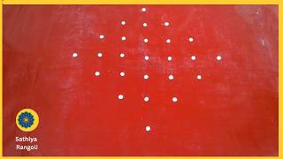 7x1 seq 580 | வைகாசி மாதம் சிறப்பு கோலம் | Sikku Kolam with Dots | Simple Kolam