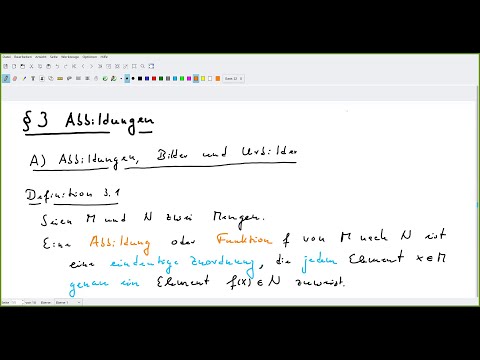 Analysis - Teil 03 (Woche 1) - §3 Abbildungen, A) Abbildungen, Bilder, Urbilder