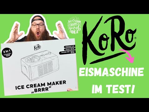 Ich habe 1 WEITERE EISMASCHINE getestet - KoRo Drogerie Eismaschine Unboxing & Test - kann die was?