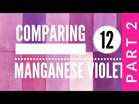 Comparing 12 Manganese Violet Watercolors Part 2 - Colossal Color Showdown S3, Ep.6