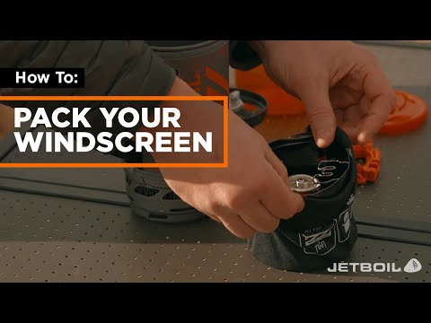 jak snadno lze závětří Jetboil WindGuard složit a uklidit