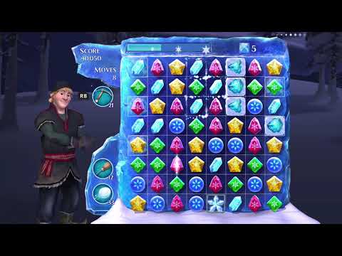 Frozen Free Fall: Snowball Fight Level 190 Walkthrough, No Power Ups