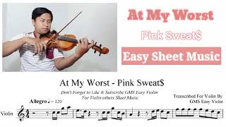 Download lagu [ Free Sheet] At My Worst - Pink Sweat$ [Violin with sheet music] mp3