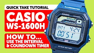 Casio WS-1600H (3556) - INTERVAL TIMER AND COUNTDOWN TIMER