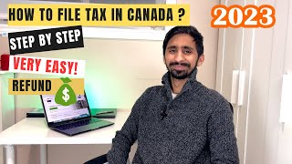 How to file taxes in Canada for the first time 2023|| Free of Cost||