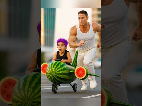 Roman Reigns son was robbed of a watermelon plane, John Cena is the bad guy #funny #wwe #johncena