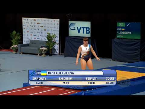 ALIEKSIEIEVA Daria (UKR) - 2017 Trampoline Worlds, Sofia (BUL) - Qualification Tumbling Routine 1
