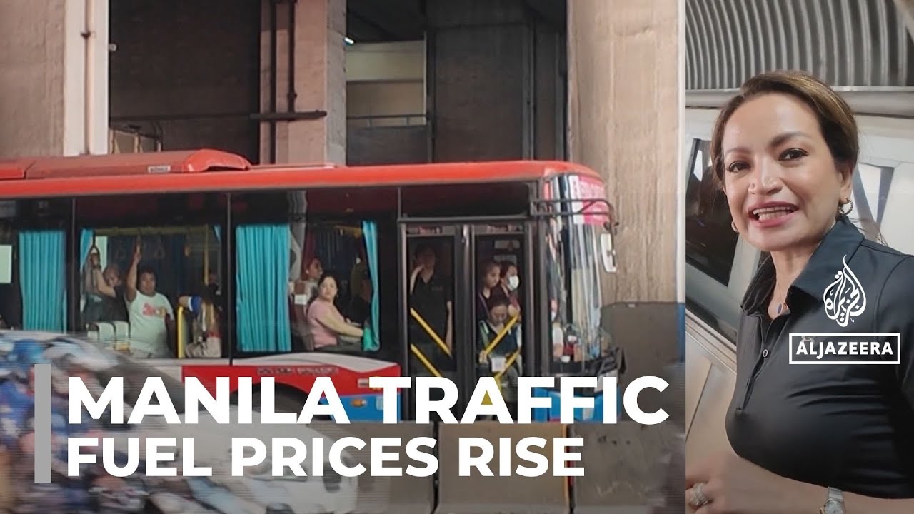 Manila’s congested roads: Commuters use public transport as fuel prices rise