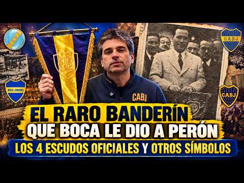 El raro banderín y los escudos históricos