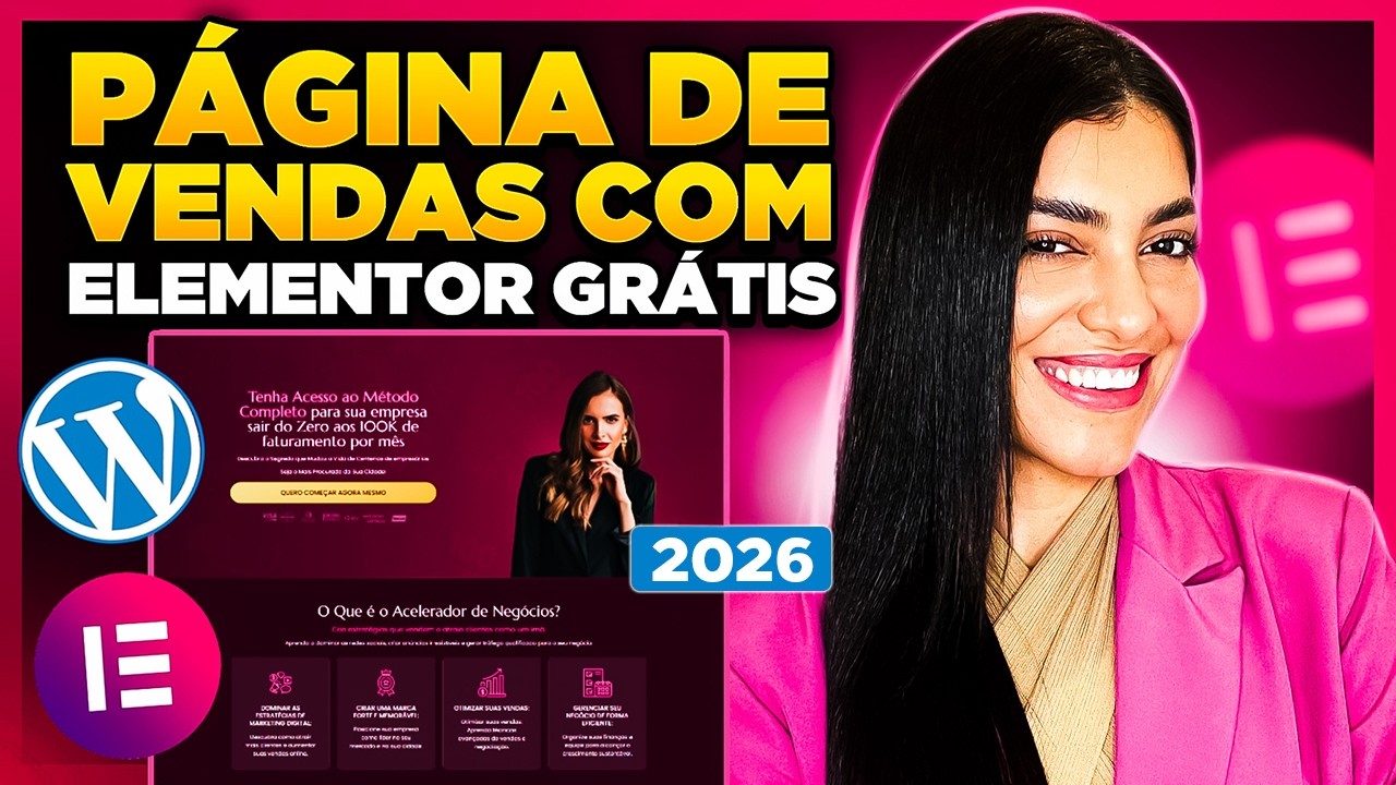 Como Fazer uma LANDING PAGE no WordPress e Elementor Grátis [Página de Vendas Passo a Passo]