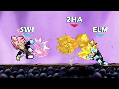 Hitting Team Combos with Goku Black and Vegeta [DBZ X BRAWLHALLA]