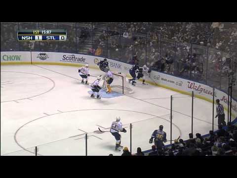 Jason Arnott drills Jack Hillen