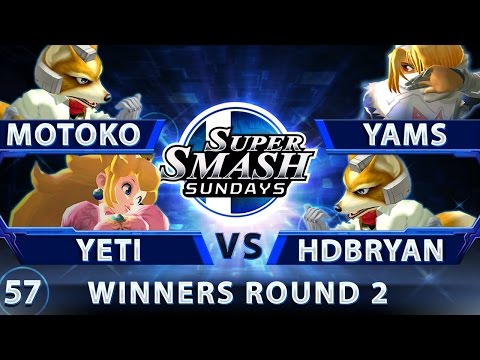 SSS 57 - Motoko & Yeti vs. YAMS & hdBryan - SSBM WR2 - Smash Melee