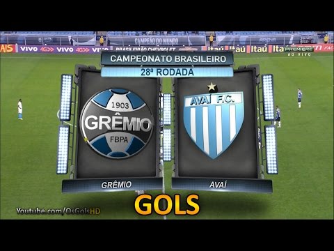 Gols, Grêmio 3 x 1 Avaí - Brasileirão 26/09/2015