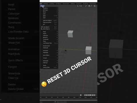 😯How to Model in Blender - Reset 3D Cursor to World Origin #shorts