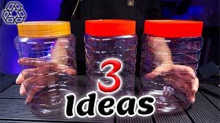 3 DIY - Efecto PIEDRA en botes de plástico DECORADOS