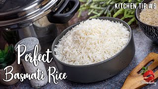 Kitchen Tip #6 ഒട്ടും കുഴയാതെ Basmati Rice കുക്കറിൽ | How to Cook Basmati Rice in Pressure Cooker