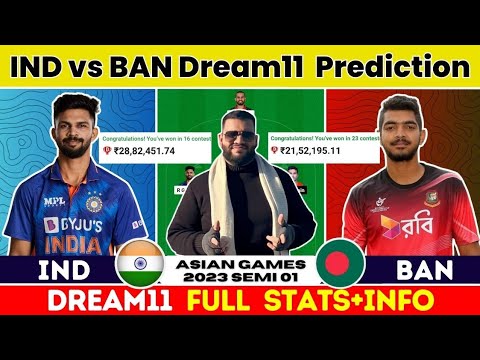IND vs BAN Dream11 Prediction|IND vs BAN Dream11|IND vs BAN Dream11 Team|