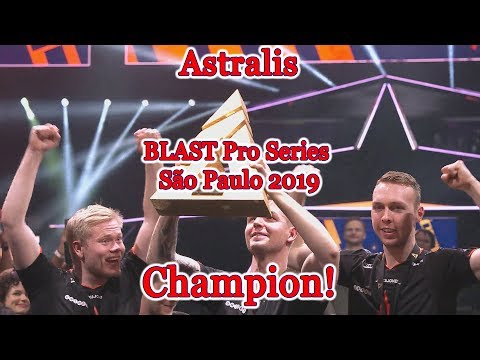 Astralis champion! 🏆 BLAST Pro Series São Paulo 2019 champios Grand Final vs Liquid Winning moment