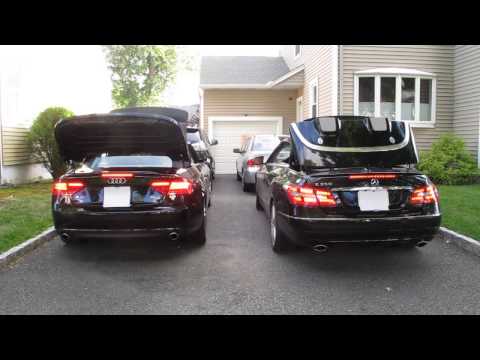 Audi A5 Convertible versus Mercedes Benz E350 Convertible - which one opens faster?