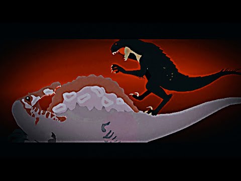 spinosaurus vs scorpius rex // dinosaur battle // stick nodes pro animation