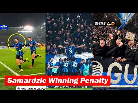 Atalanta Fans Reactions to Lazar Samardzic (Winning) Penalty vs Borussia Dortmund