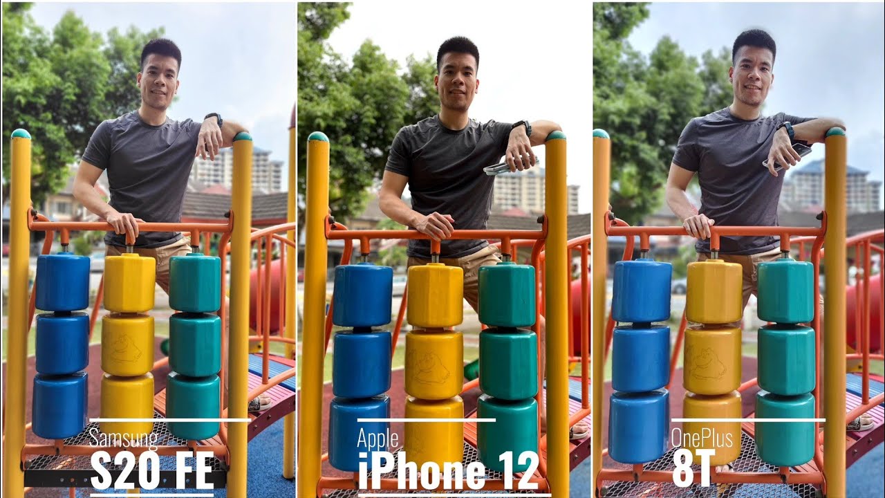 iPhone 12 vs Samsung S20 FE vs OnePlus 8T Ultimate Camera Test Comparison !