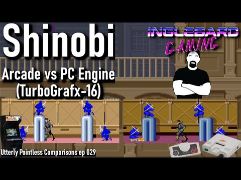 Shinobi Arcade Vs Pc Engine AKA TurboGrafx-16 with Amiga