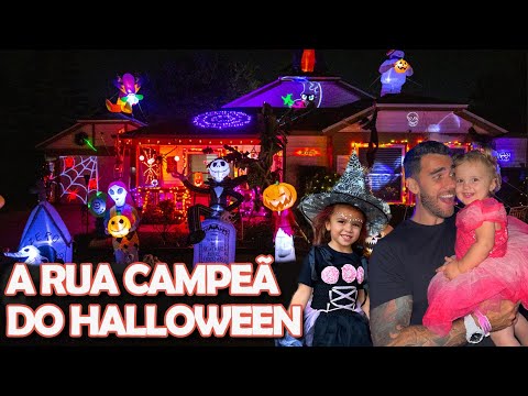 A rua eleita a campeã do Halloween dos EUA! Casas incríveis na Jeater Bend em Celebration Orlando!