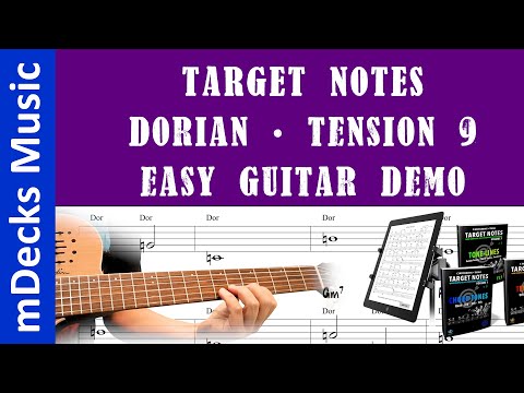 Dorian Tension 9 - Easy & Cool Guitar Improvisation Demo over m7 Chords - mDecks Music