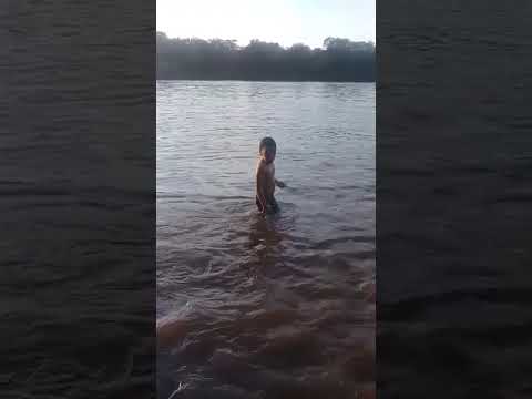 Dia de Banho no rio em Minas Gerais-Araporã
