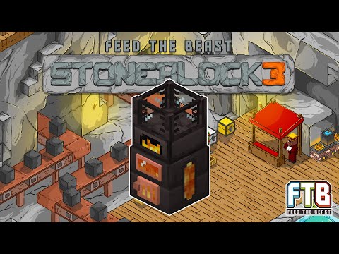 FTB Stoneblock 3 - EP2 - Starting Smelters - Minecraft Bedrock Marketplace Mod pack